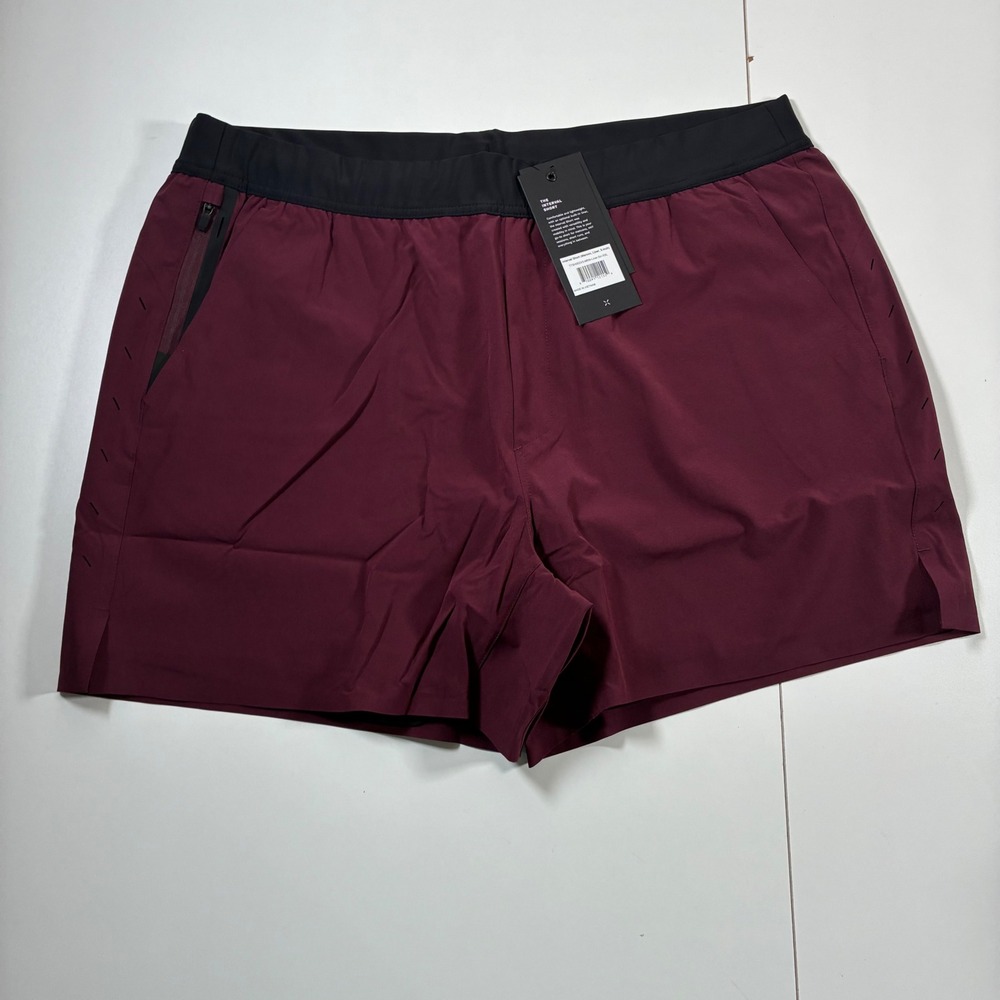 NEW Ten Thousand Interval Short 2XL 36 5' Maroon Lined Athletic Workout